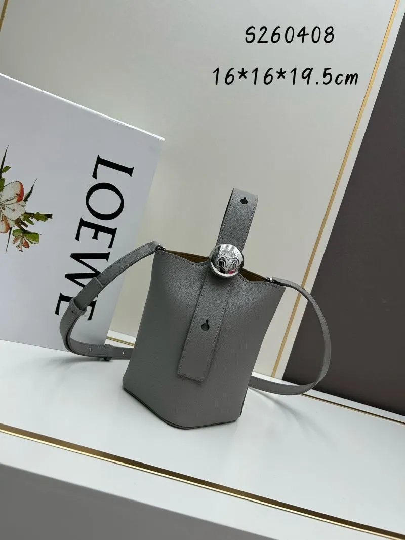 LOEWE Gray Bucket Bag S260408