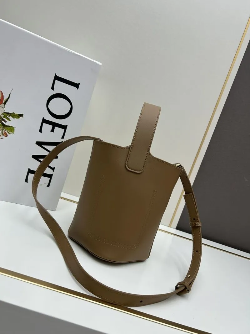 Alternative view of LOEWE Brown Leather Bucket Bag S260408