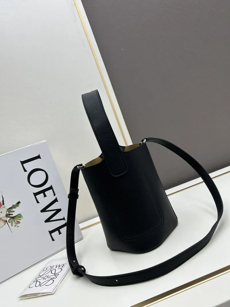 LOEWE Black Leather Bucket Bag 947 - Image 3