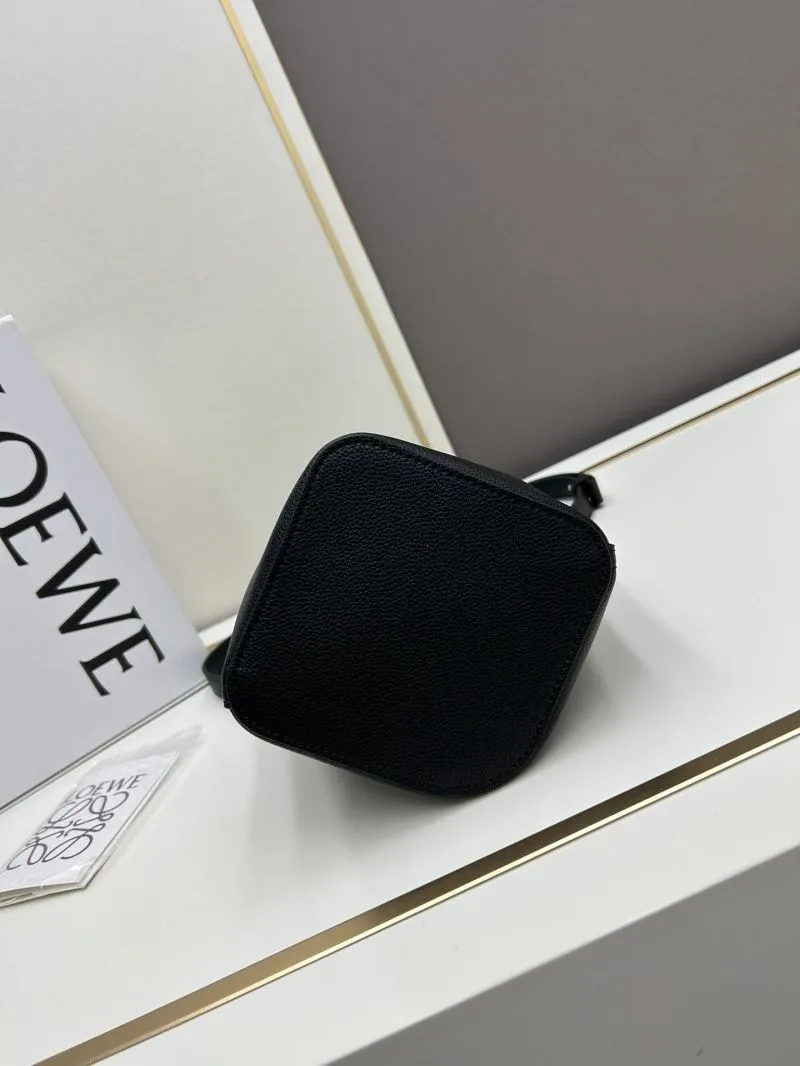 LOEWE Black Leather Bucket Bag 947 - Image 4