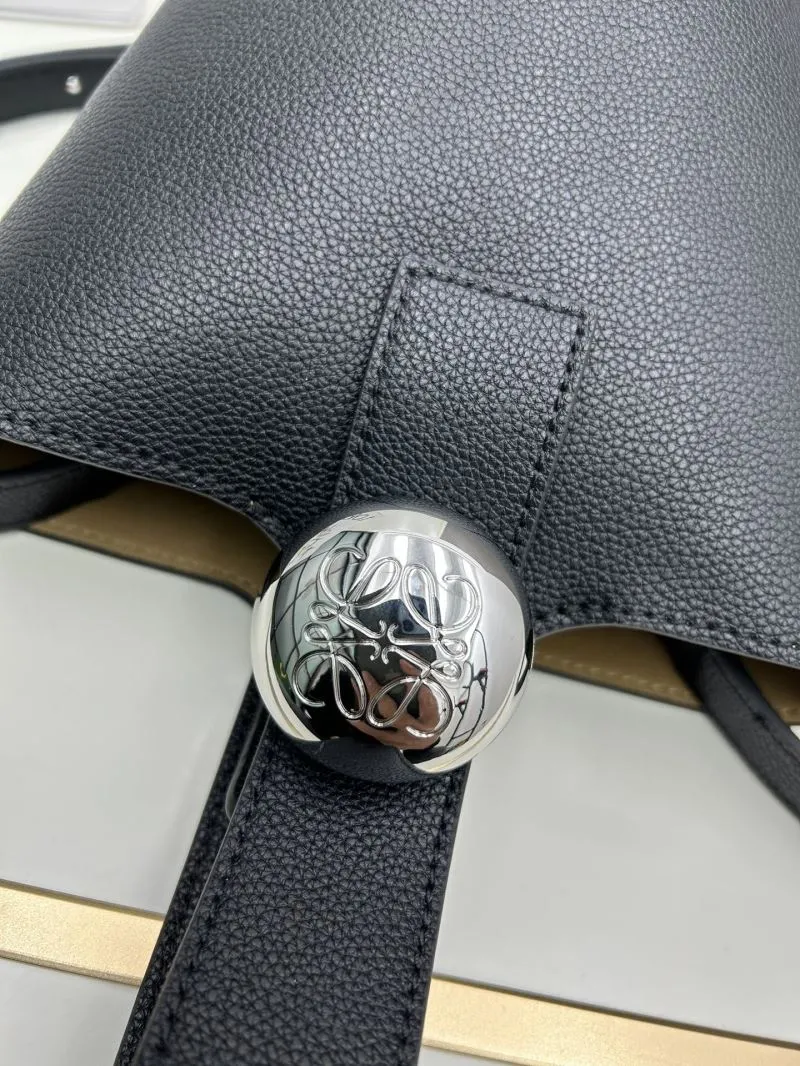 LOEWE Black Leather Bucket Bag 947 - Image 5