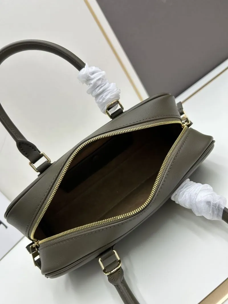 Loewe Mini Olive Leather Handbag with Strap 953 - Image 5