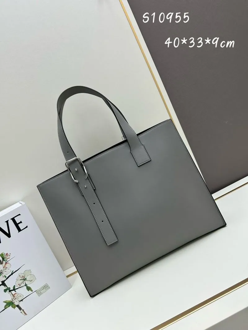 Loewe Gray Leather Tote Bag S10955