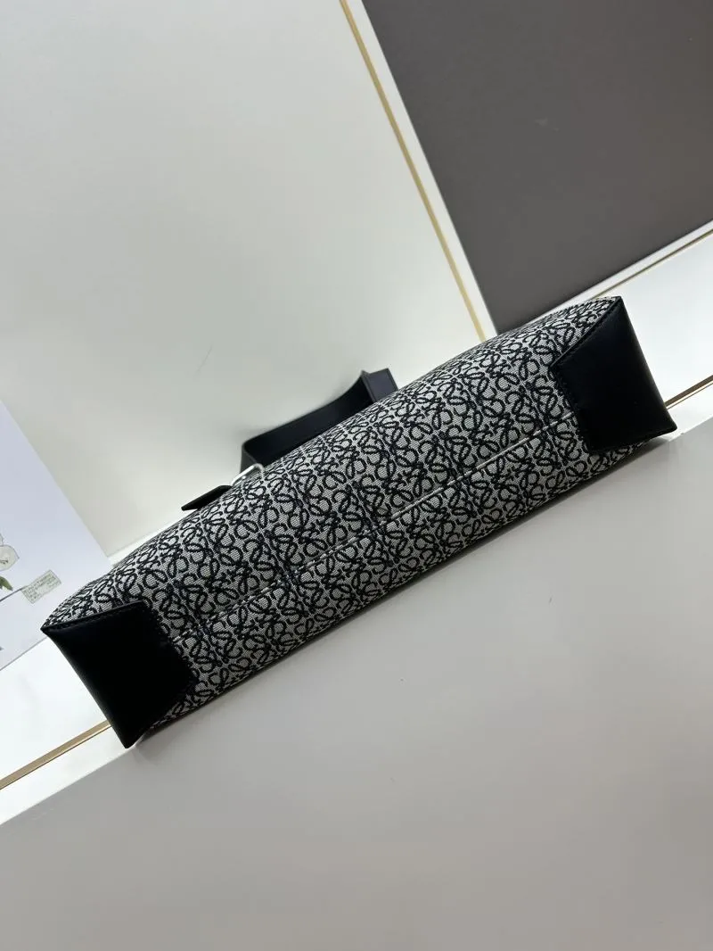 Loewe Black Gray Monogram Tote Bag S10955 - Image 4