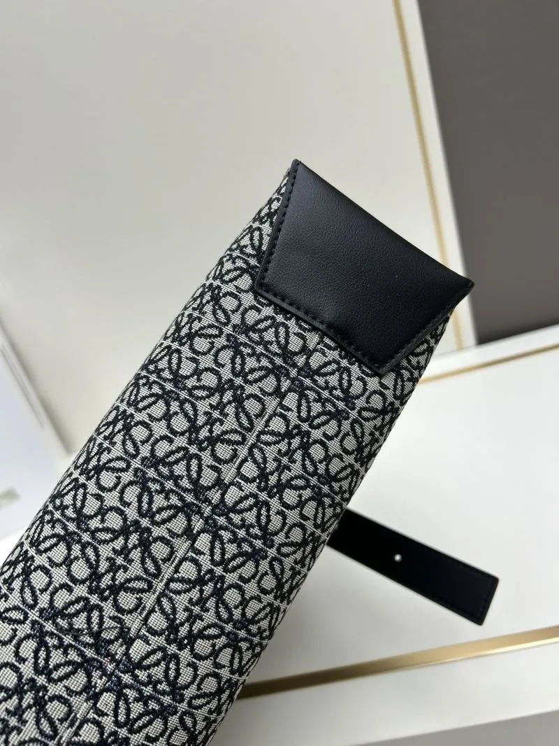 Loewe Black Gray Monogram Tote Bag S10955 - Image 5
