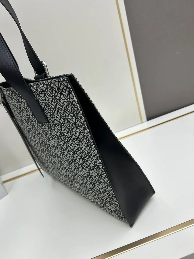 Loewe Black Gray Monogram Tote Bag S10955 - Image 6
