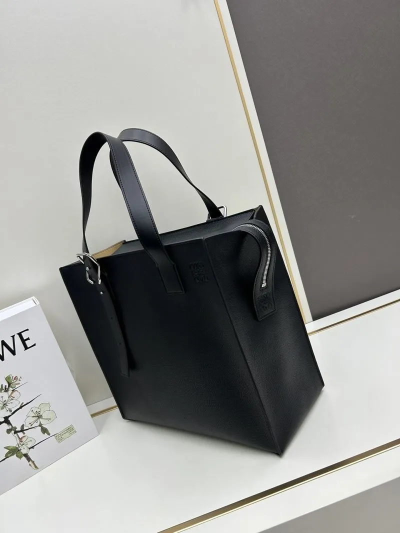 Alternative view of Loewe 3050A Black Leather Tote Bag