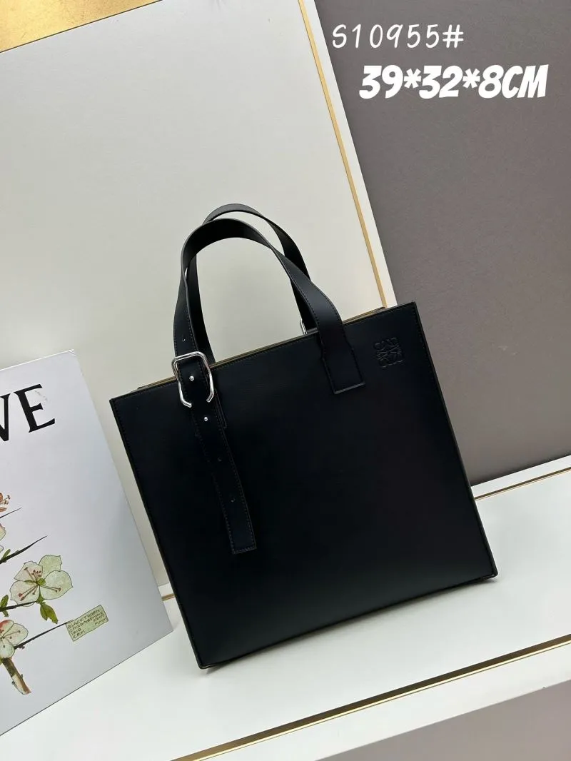 Loewe Black Leather Tote Bag S10955