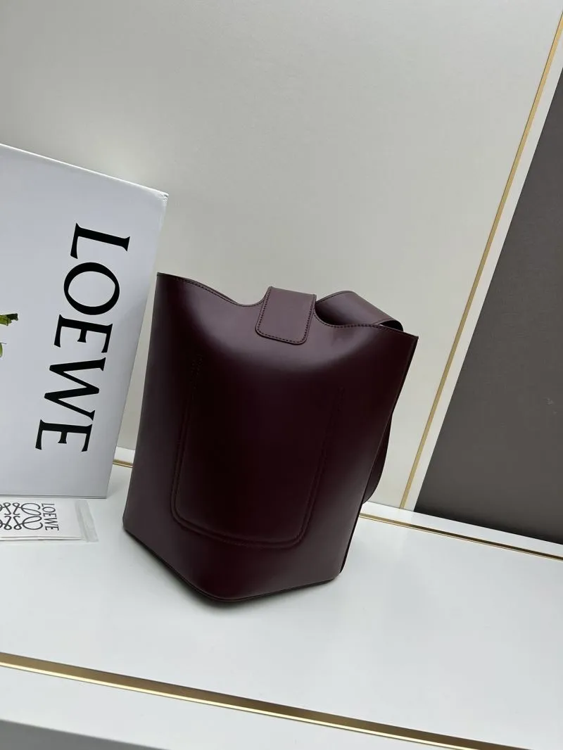 LOEWE Burgundy Bucket Bag 652288 - Image 3