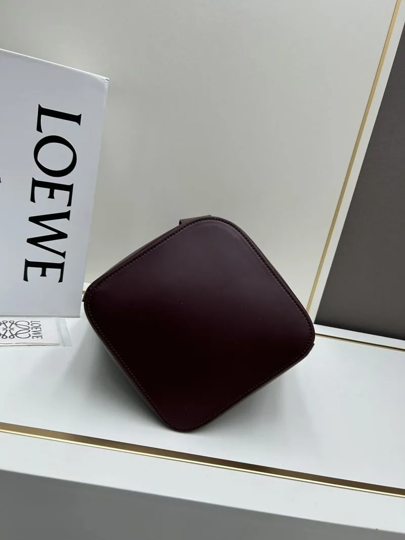 LOEWE Burgundy Bucket Bag 652288 - Image 5