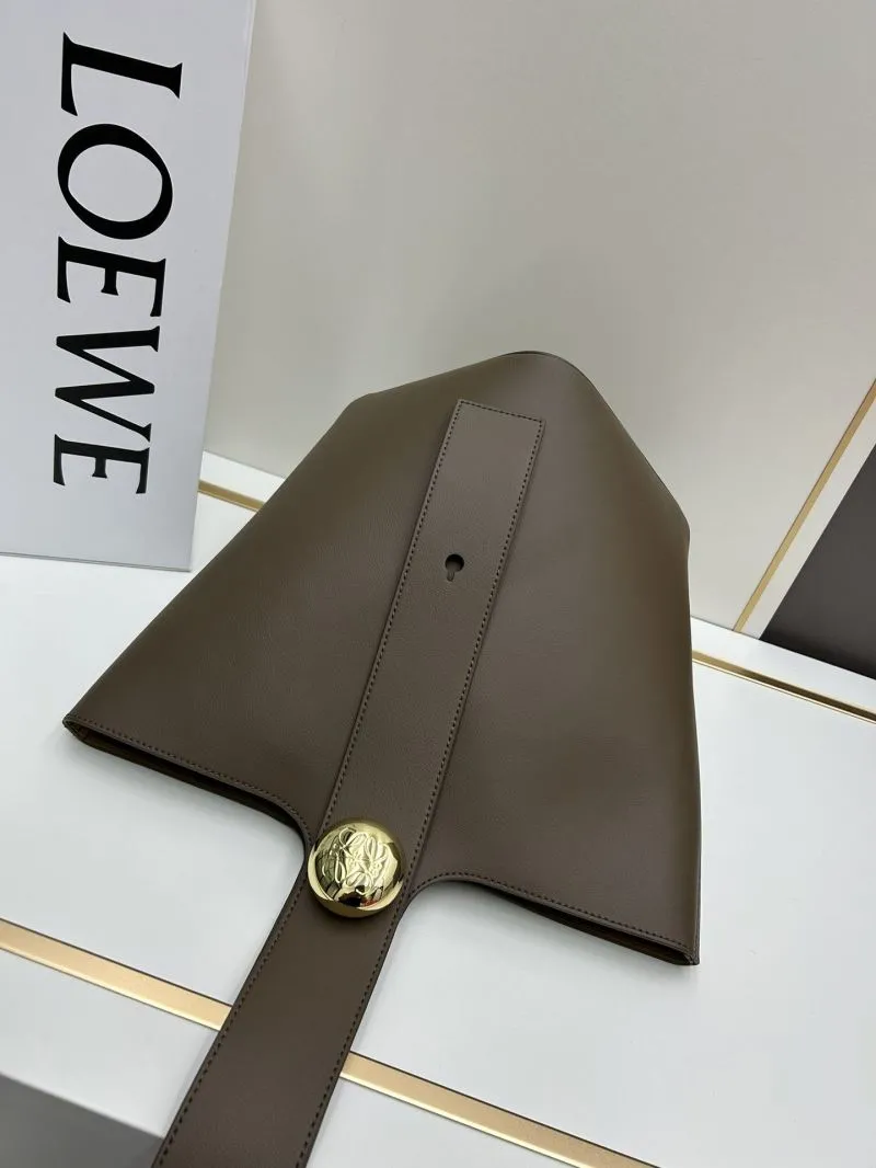 LOEWE Taupe Leather Bucket Bag 652288 - Image 5