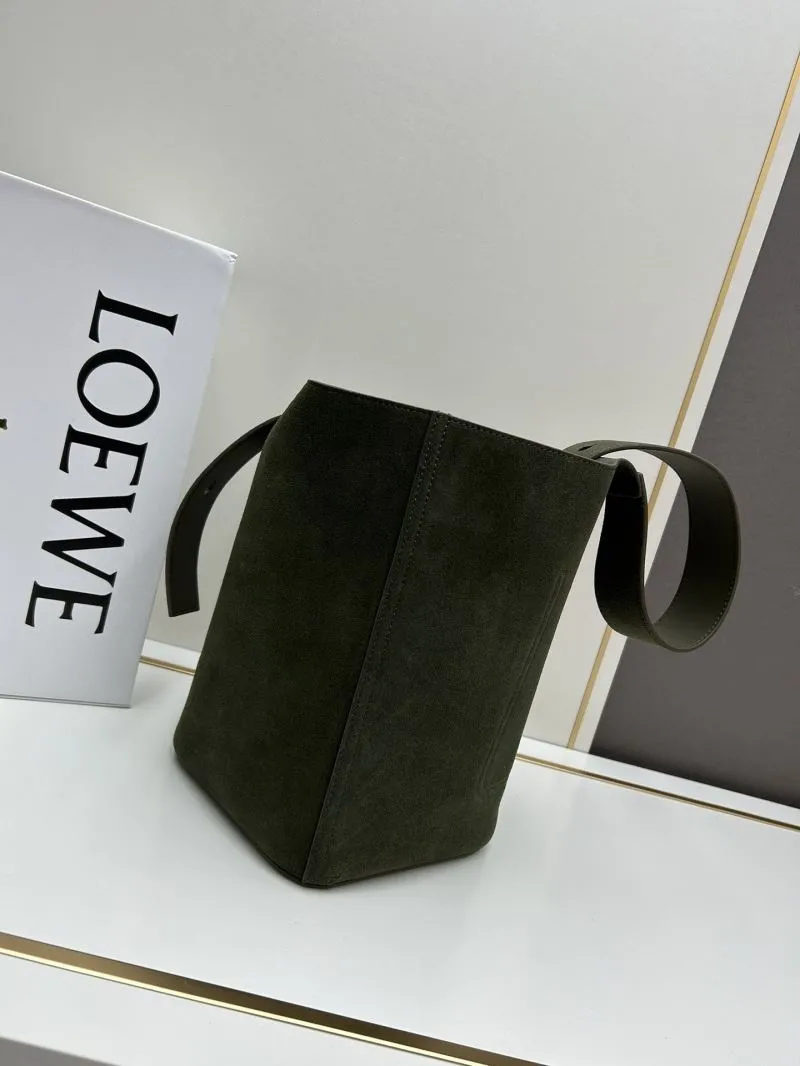 Alternative view of Loewe Olive Green Suede Bucket Bag 652288