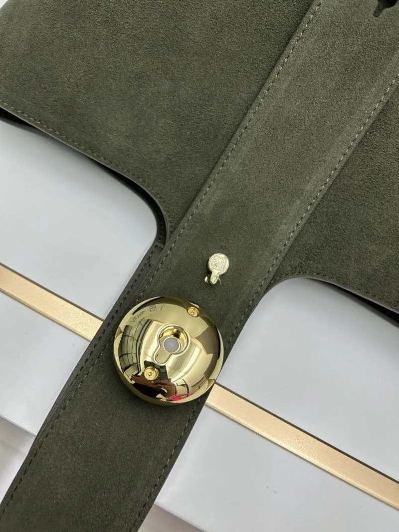 Loewe Olive Green Suede Bucket Bag 652288 - Image 6