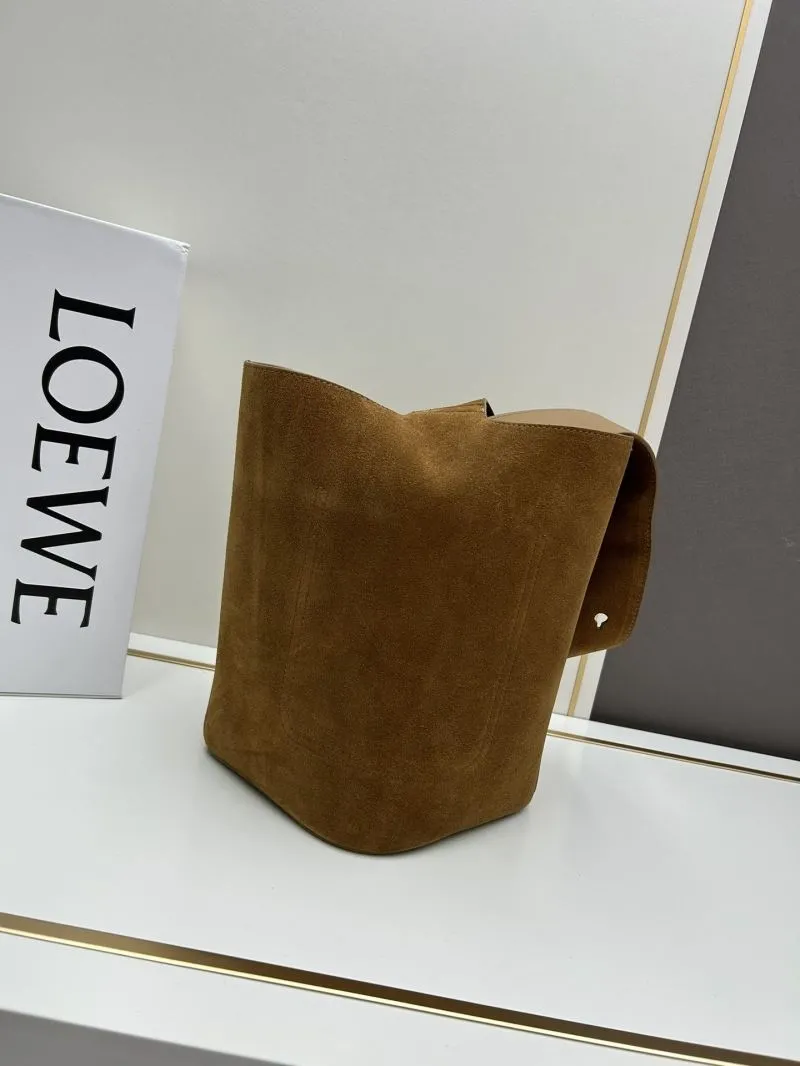 LOEWE Brown Suede Bucket Bag 652288 - Image 3