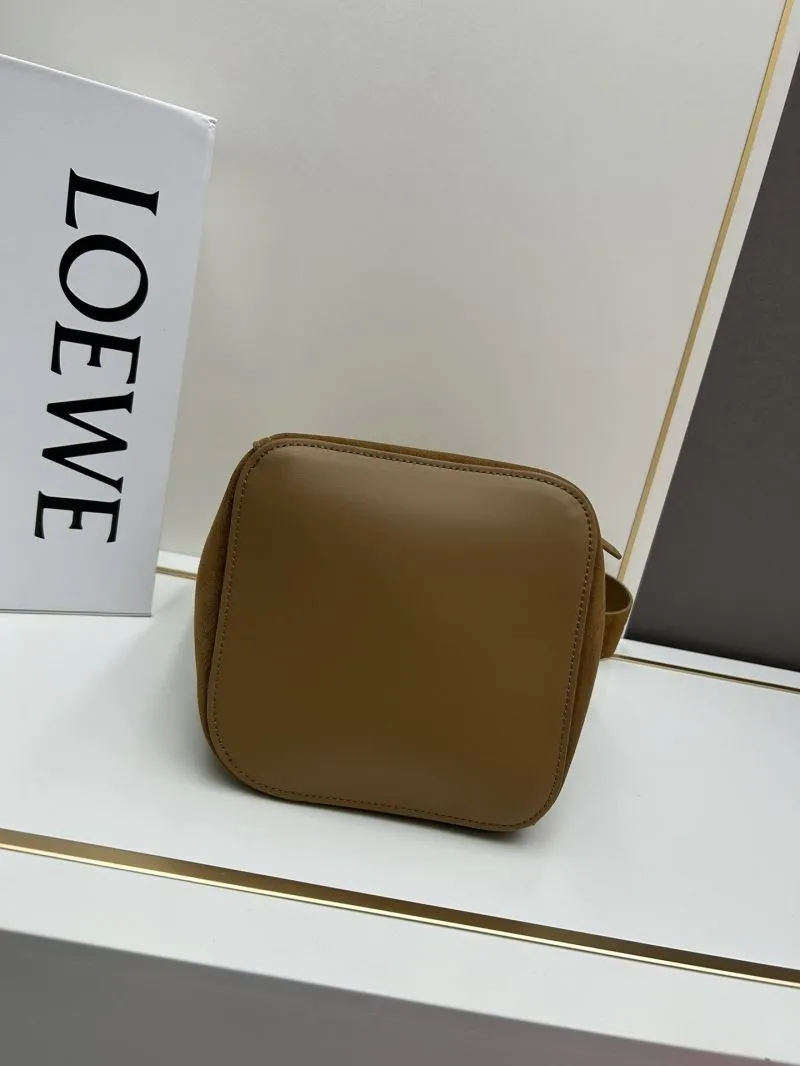 LOEWE Brown Suede Bucket Bag 652288 - Image 4