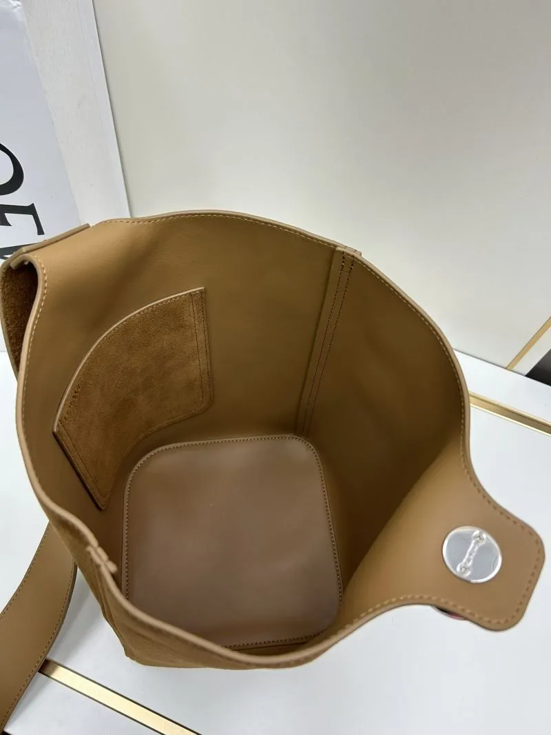 LOEWE Brown Suede Bucket Bag 652288 - Image 7
