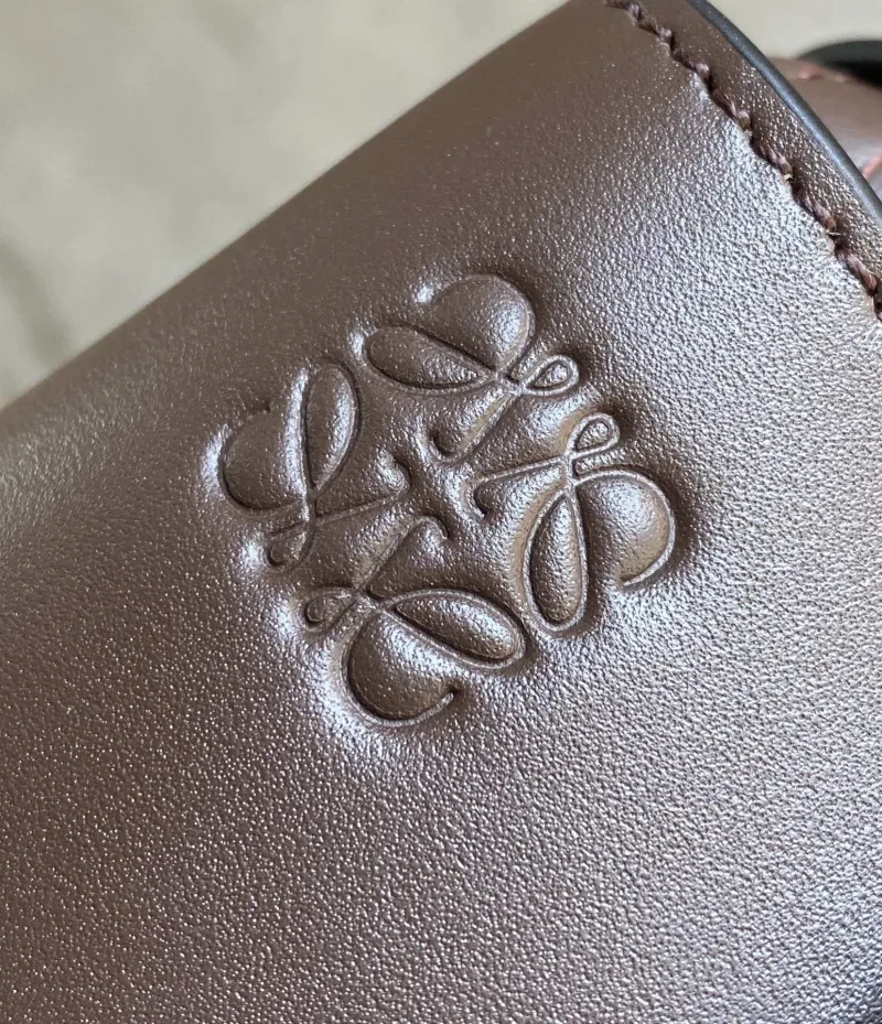 LOEWE Dark Brown Small Saddle Crossbody Bag - Image 7