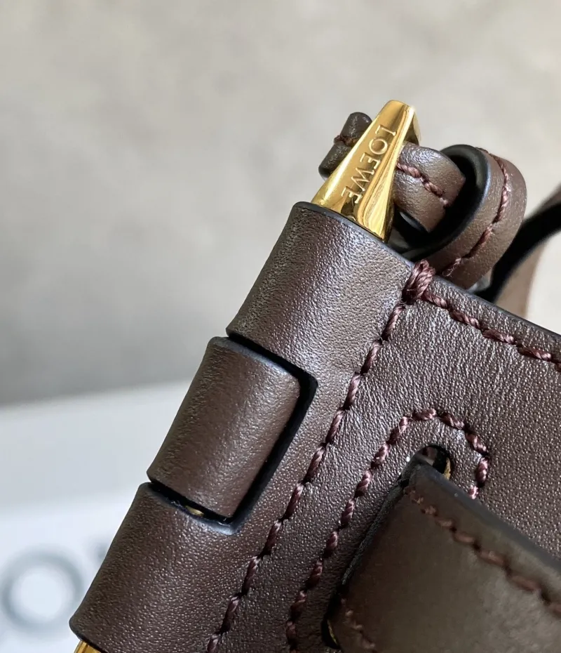 LOEWE Dark Brown Small Saddle Crossbody Bag - Image 8