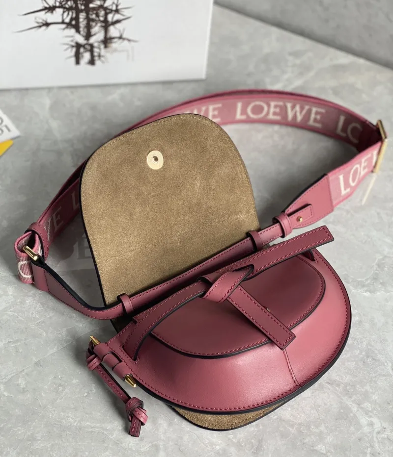 LOEWE Pink Small Saddle Crossbody Bag - Image 6