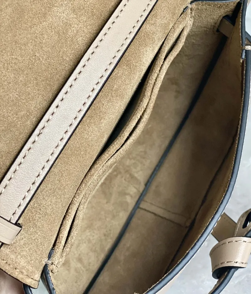 LOEWE Beige Saddle Crossbody Bag - Image 6