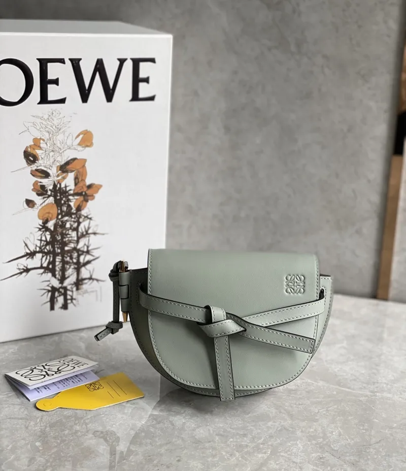 LOEWE Light Green Saddle Crossbody Bag - Image 3