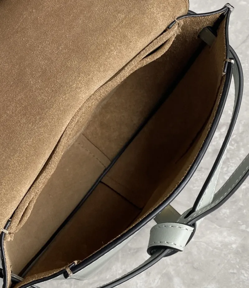 LOEWE Light Green Saddle Crossbody Bag - Image 9