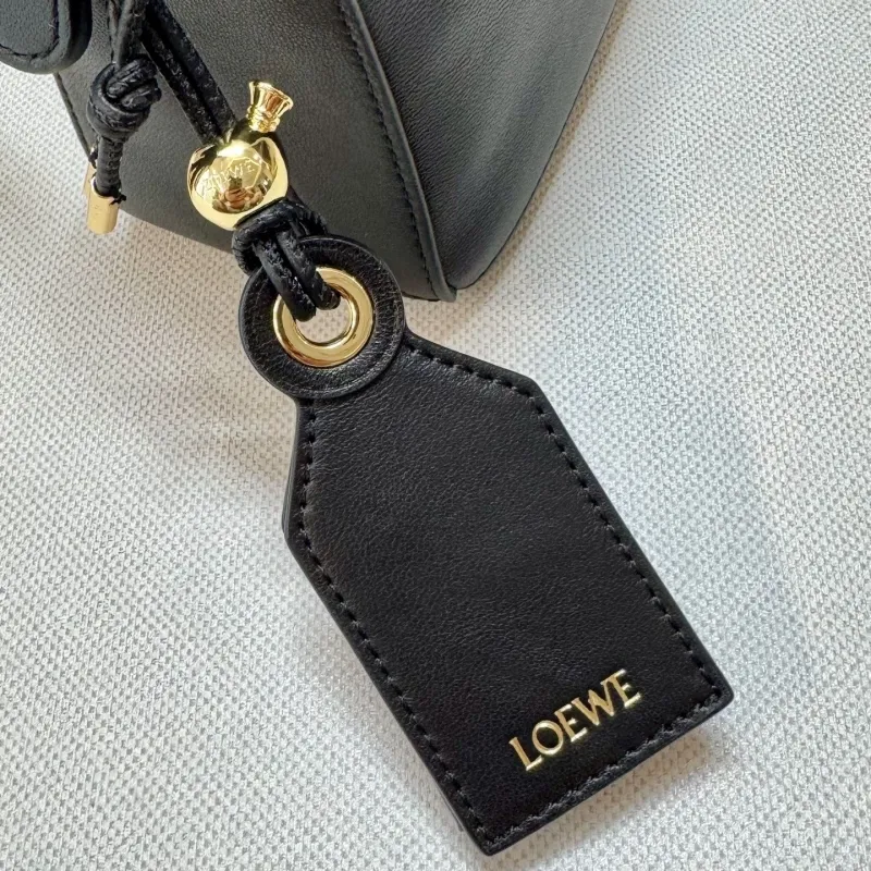 LOEWE Black Mini Leather Satchel Crossbody Bag - Image 7