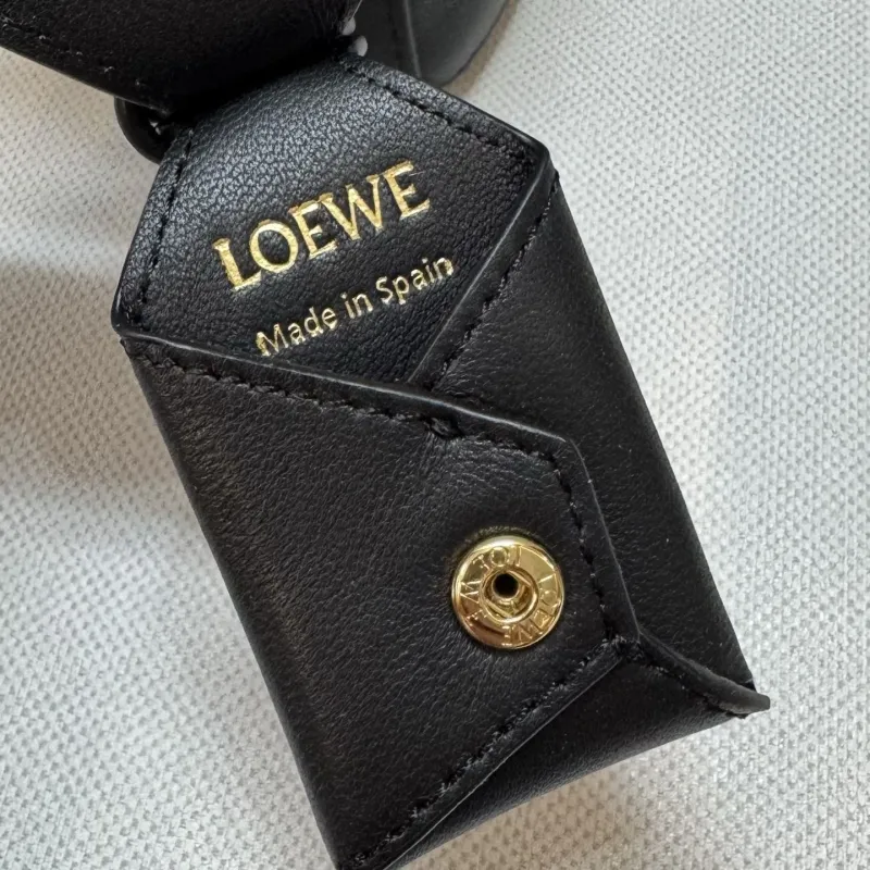 LOEWE Black Mini Leather Satchel Crossbody Bag - Image 8
