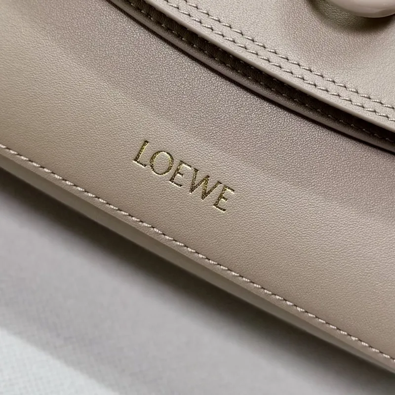 LOEWE Beige Leather Satchel Shoulder Bag - Image 7