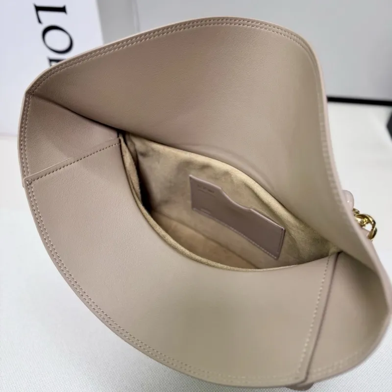 LOEWE Beige Leather Satchel Shoulder Bag - Image 8