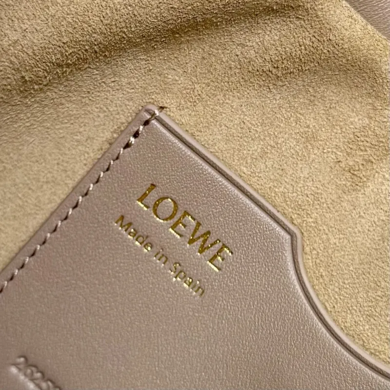 LOEWE Beige Leather Satchel Shoulder Bag - Image 9