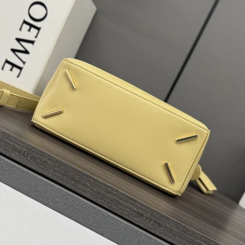 Loewe Pale Yellow Puzzle Satchel Bag - Image 4