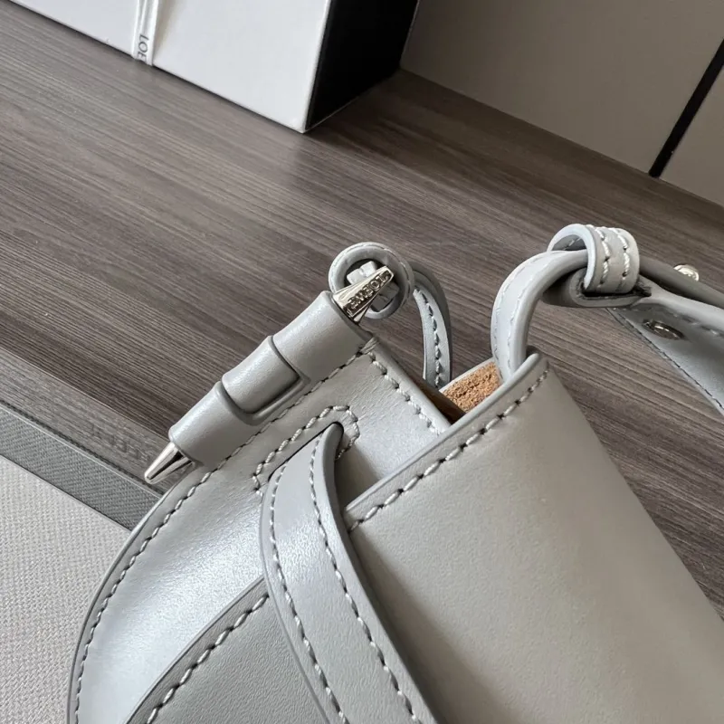 Loewe Light Gray Crossbody Saddle Bag - Image 6