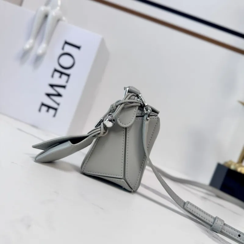 Alternative view of Loewe Small Gray Crossbody Satchel Bag