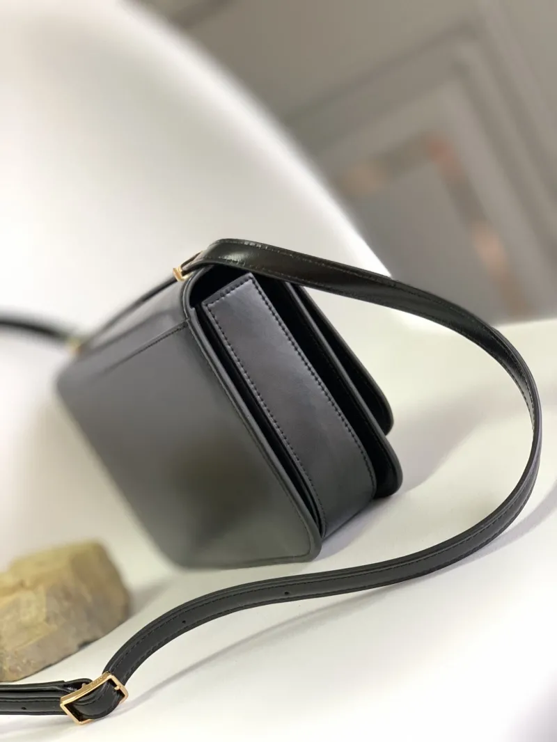 Alternative view of Loewe Black Leather Crossbody Satchel Bag 91
