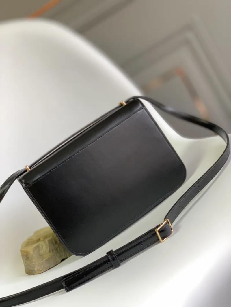 Loewe Black Leather Crossbody Satchel Bag 91 - Image 3