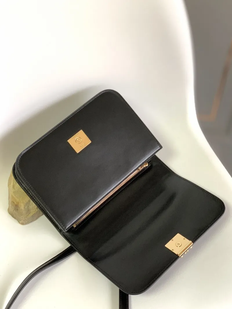 Loewe Black Leather Crossbody Satchel Bag 91 - Image 6