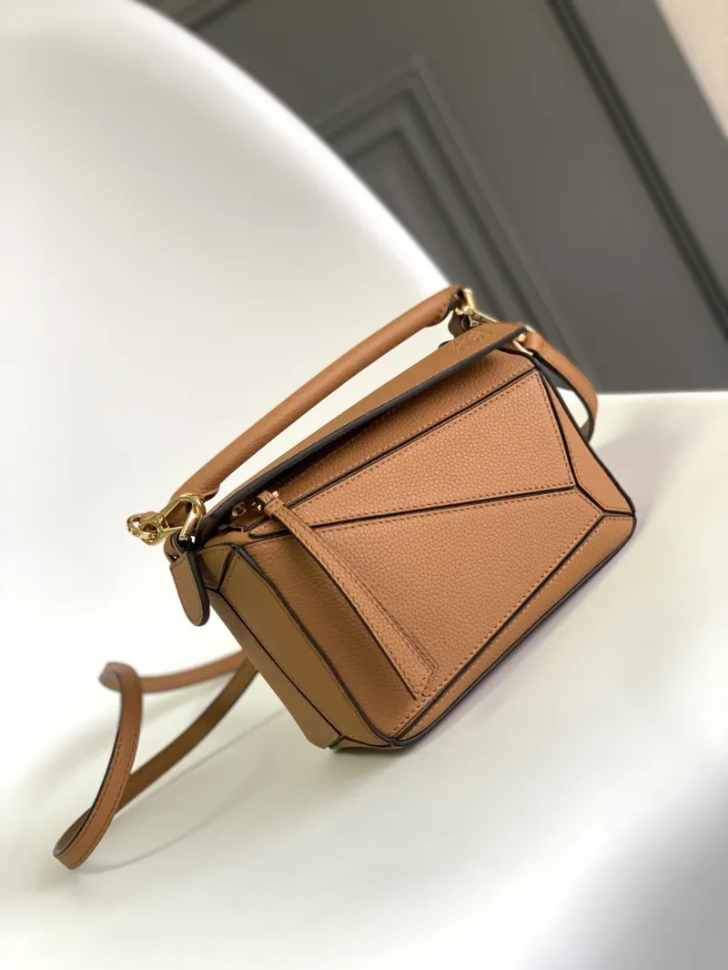 Loewe Tan Leather Satchel Crossbody Bag