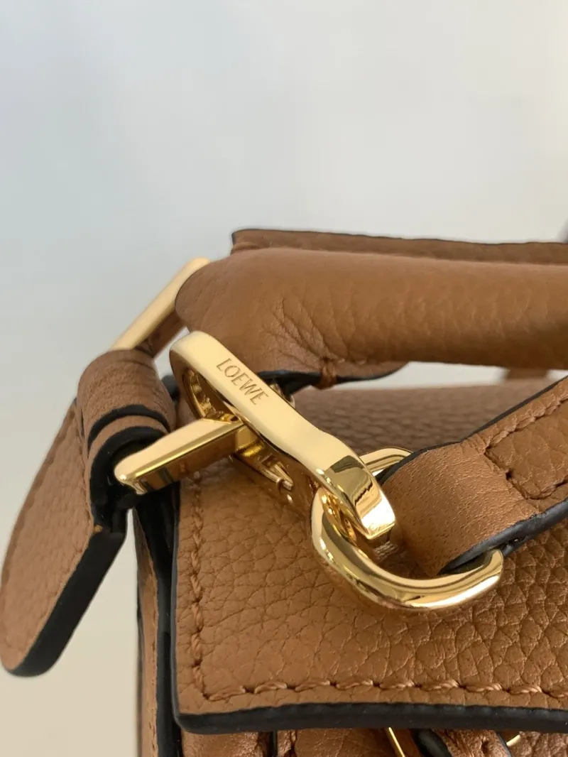 Loewe Tan Leather Satchel Crossbody Bag - Image 7