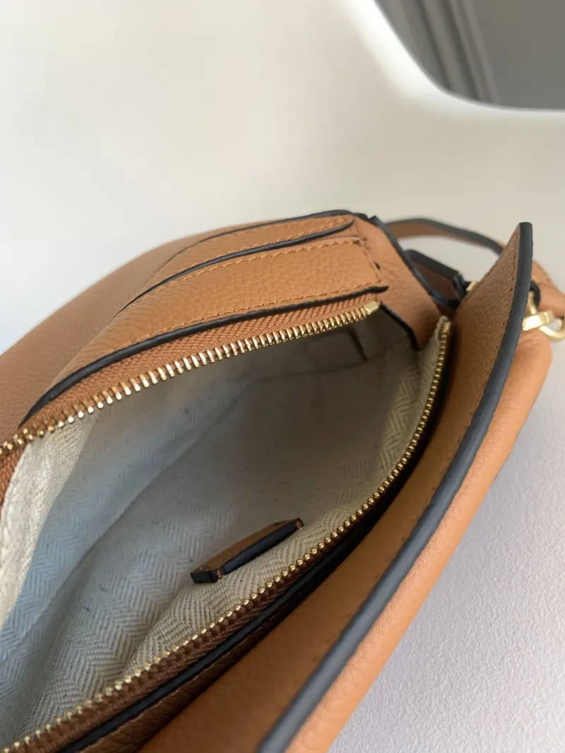 Loewe Tan Leather Satchel Crossbody Bag - Image 8