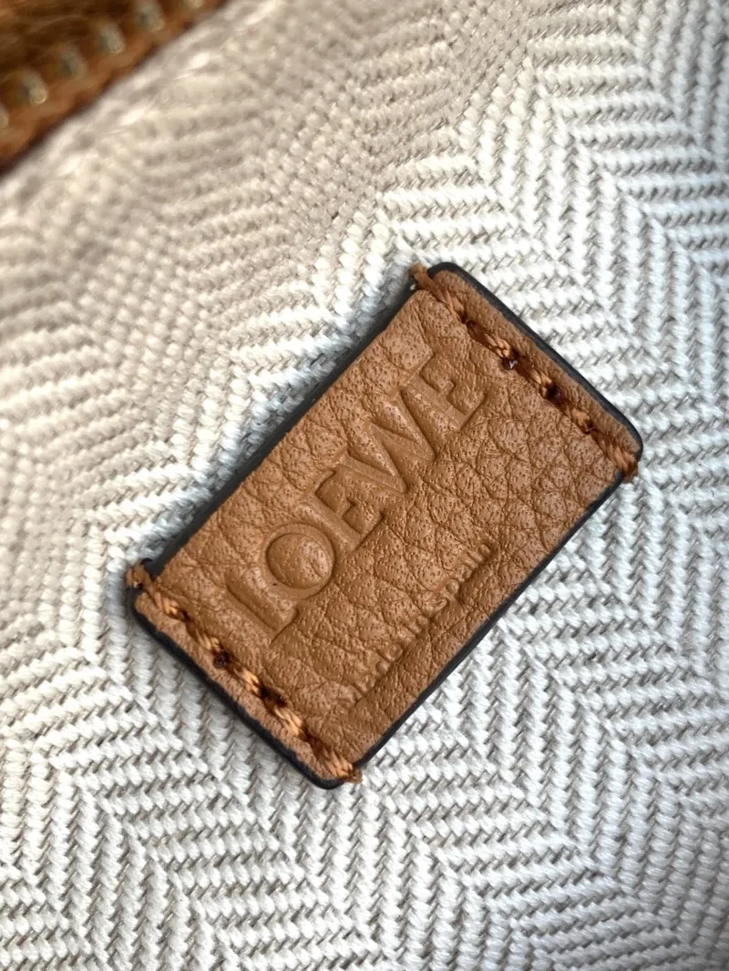 Loewe Tan Leather Satchel Crossbody Bag - Image 9