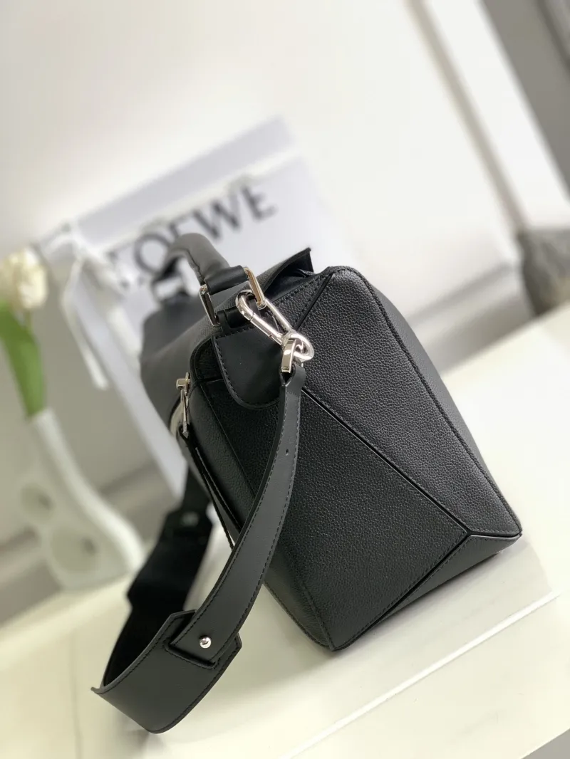 Alternative view of Loewe Black Leather Satchel Bag 97