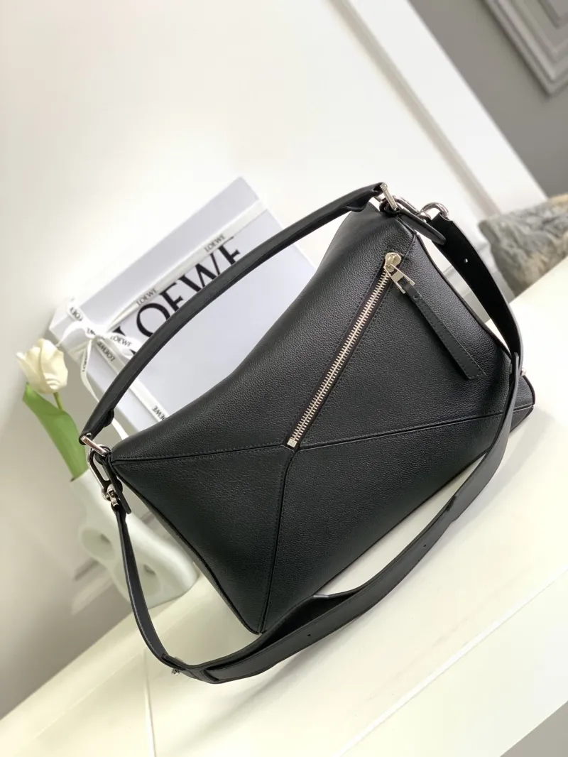 Loewe Black Leather Satchel Bag 97 - Image 3