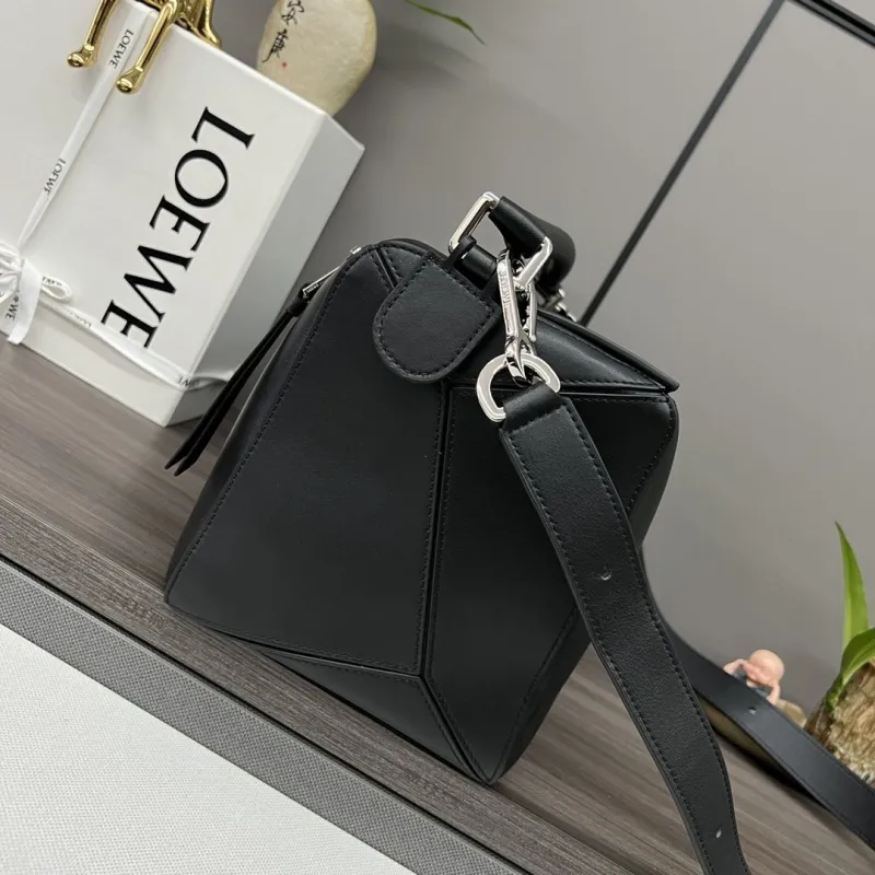 Alternative view of LOEWE Black Leather Satchel Bag