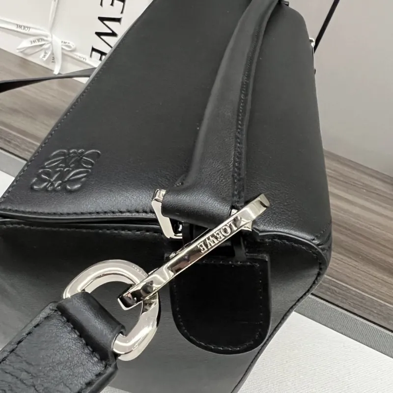 LOEWE Black Leather Satchel Bag - Image 7