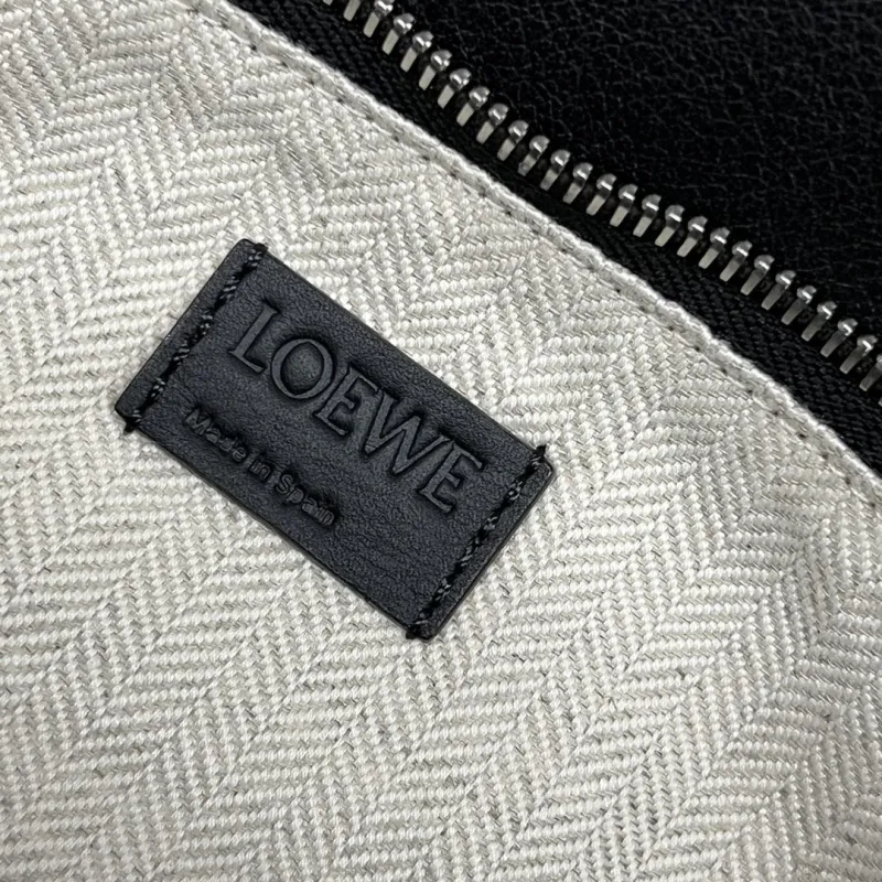 LOEWE Black Leather Satchel Bag - Image 9