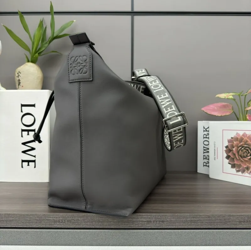 Loewe Gray Leather Satchel Bag - Image 3