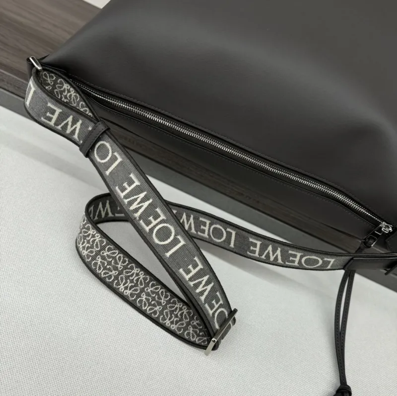 Loewe Gray Leather Satchel Bag - Image 6