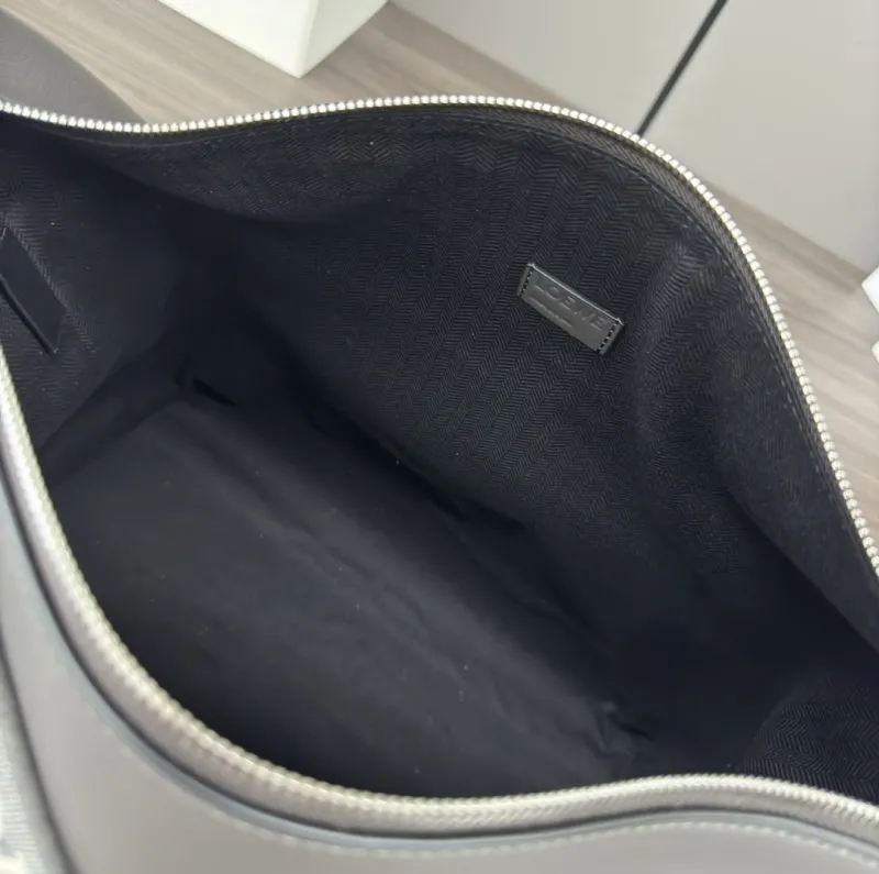 Loewe Gray Leather Satchel Bag - Image 8