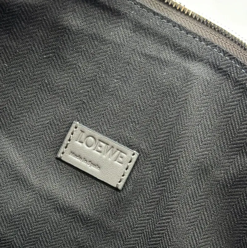 Loewe Gray Leather Satchel Bag - Image 9